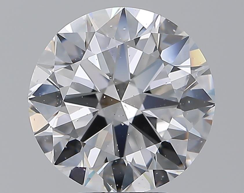 5.01ct D SI2 Rare Carat Ideal Cut Round Diamond