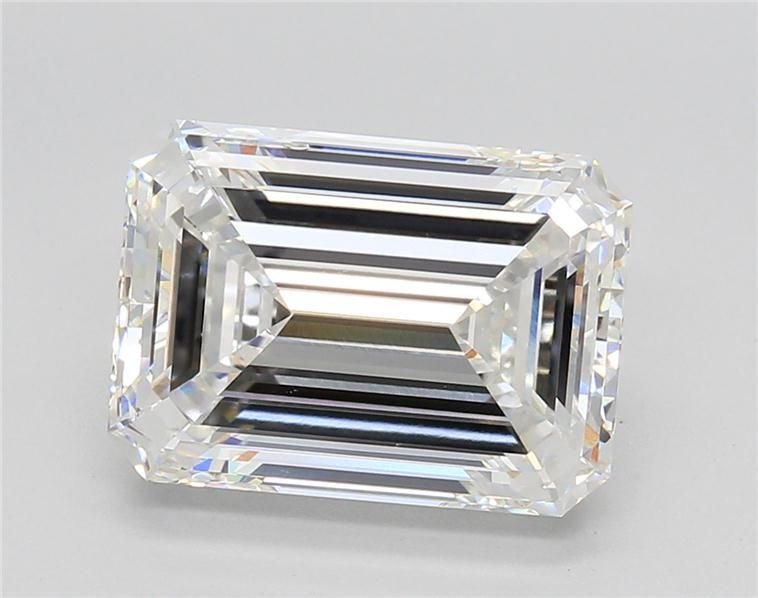 5.50ct F VVS2 Rare Carat Ideal Cut Emerald Lab Grown Diamond