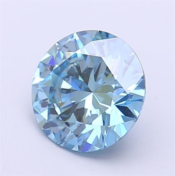 1.52 Ct. Fancy Vivid Blue Round Lab Diamond