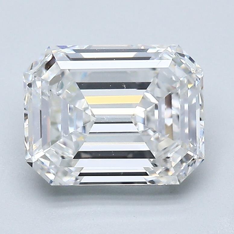 2.01ct E SI1 Rare Carat Ideal Cut Emerald Diamond