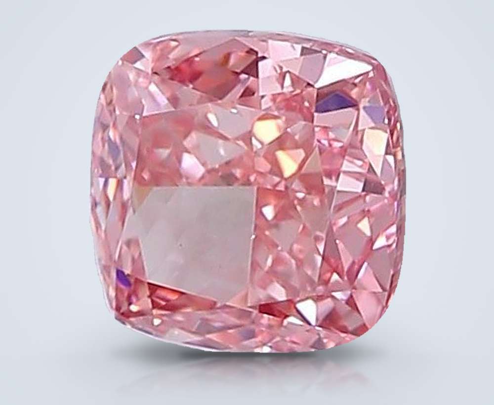 1.80 Ct. Fancy Vivid Pink Cushion Lab Diamond