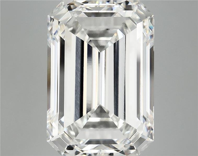 15.60ct F VVS2 Rare Carat Ideal Cut Emerald Lab Grown Diamond