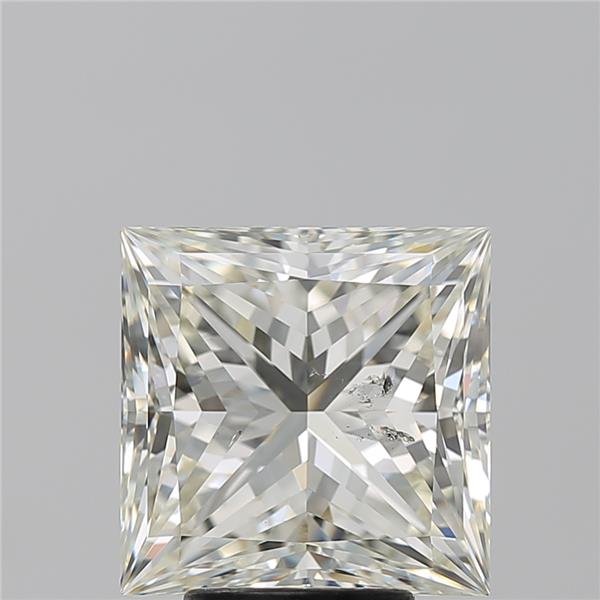 5.02ct K SI2 Rare Carat Ideal Cut Princess Diamond