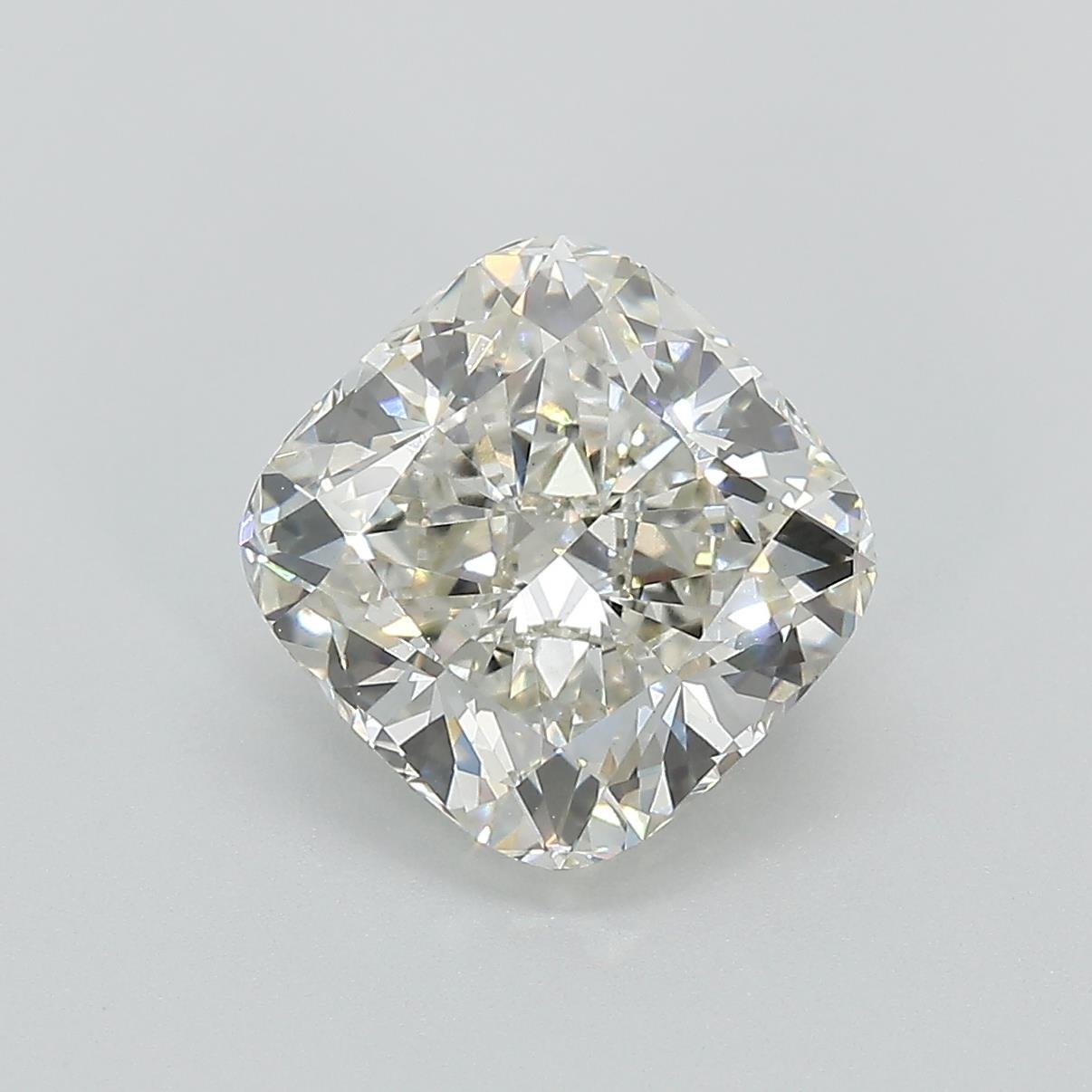 3.14ct J VS1 Rare Carat Ideal Cut Cushion Lab Grown Diamond