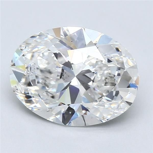 3.02ct F SI1 Rare Carat Ideal Cut Oval Diamond