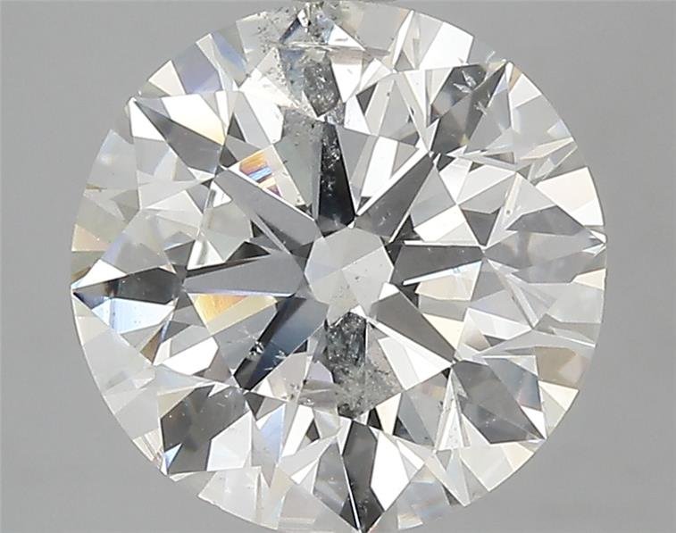 4.01ct H SI2 Rare Carat Ideal Cut Round Diamond