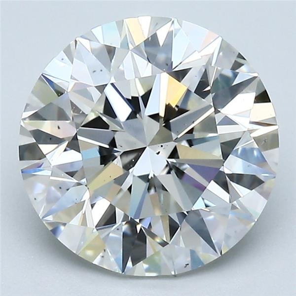 3.36ct H SI1 Rare Carat Ideal Cut Round Diamond