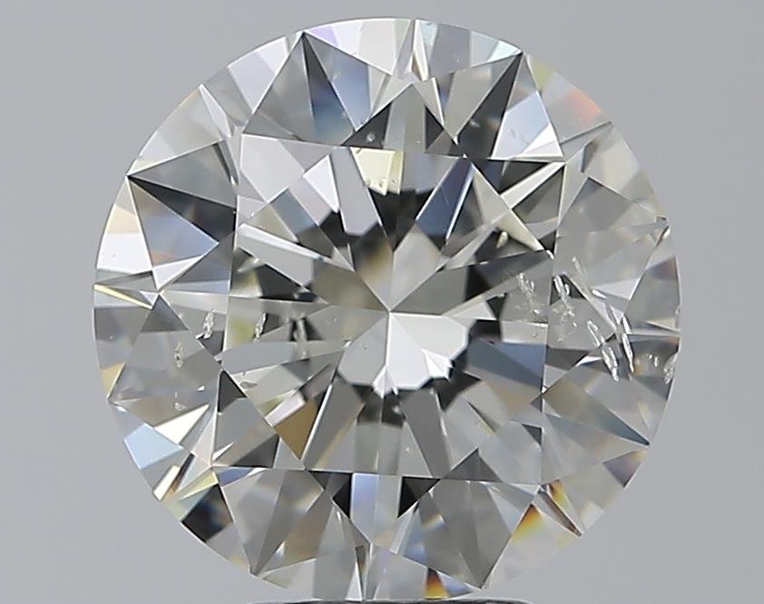 5.01ct K SI2 Rare Carat Ideal Cut Round Diamond
