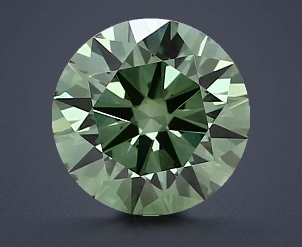 1.00 Ct. Fancy Vivid Green Round Lab Diamond