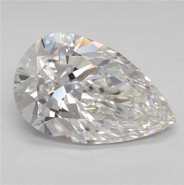 4.02ct F VS1 Rare Carat Ideal Cut Pear Lab Grown Diamond