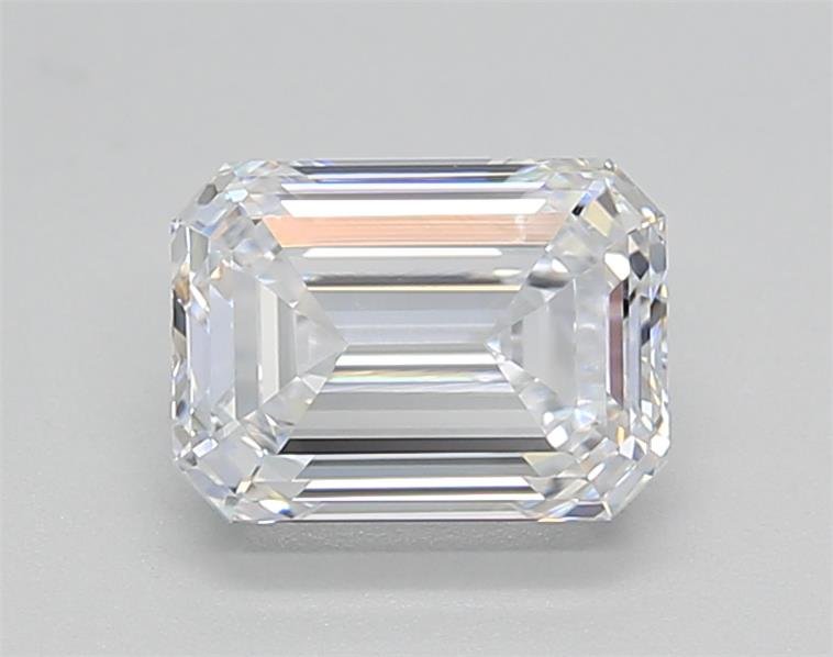 1.37ct D VVS2 Rare Carat Ideal Cut Emerald Lab Grown Diamond
