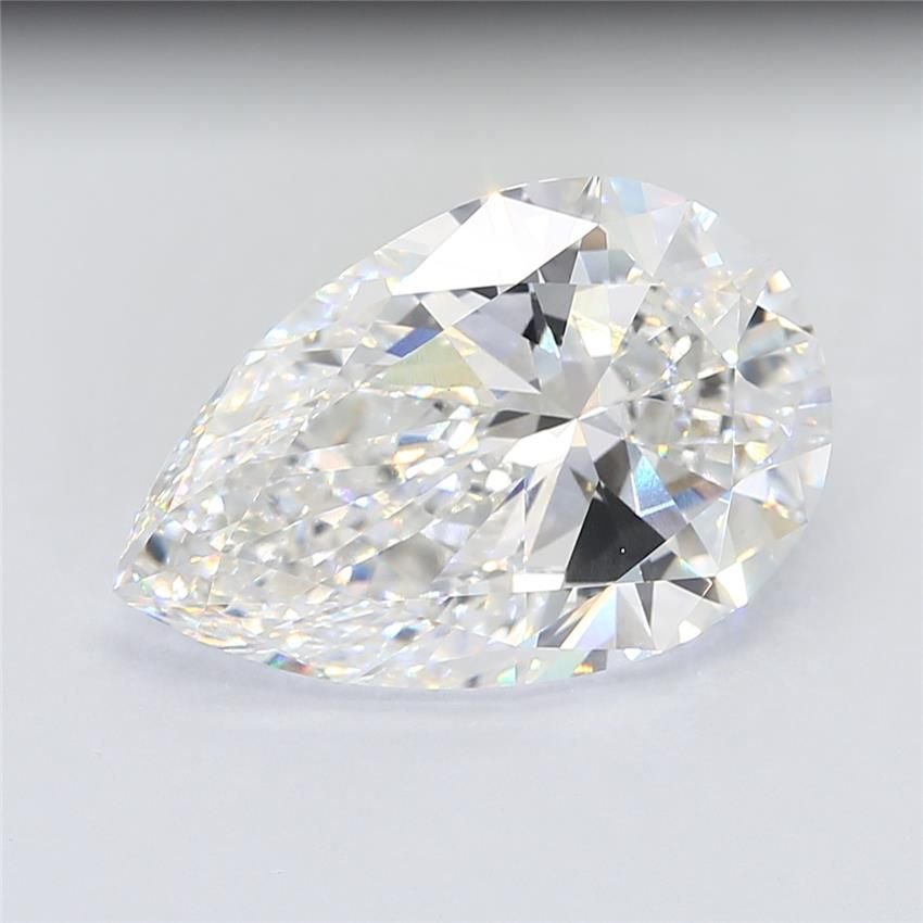 15.05ct F VVS2 Very Good Cut Pear Lab Grown Diamond