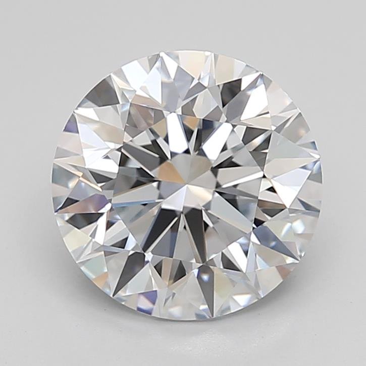 3.19ct F IF Excellent Cut Round Lab Grown Diamond