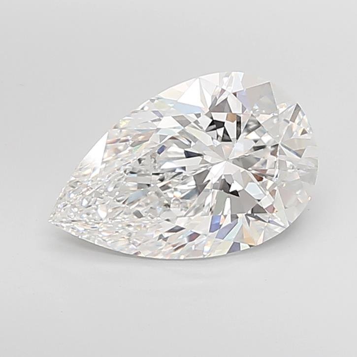6.07ct E VVS2 Rare Carat Ideal Cut Pear Lab Grown Diamond
