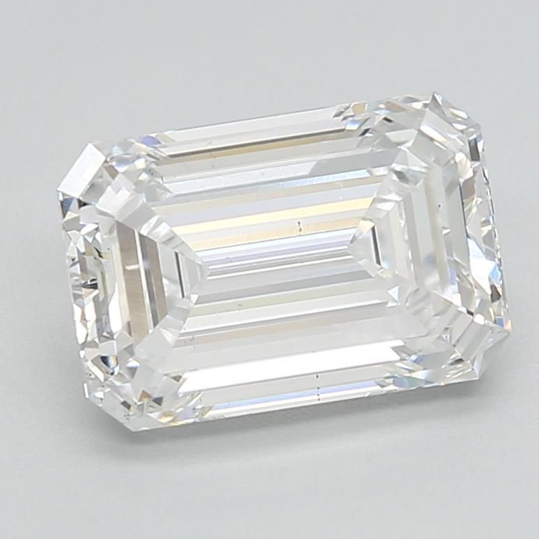 2.55ct E VS2 Rare Carat Ideal Cut Emerald Lab Grown Diamond