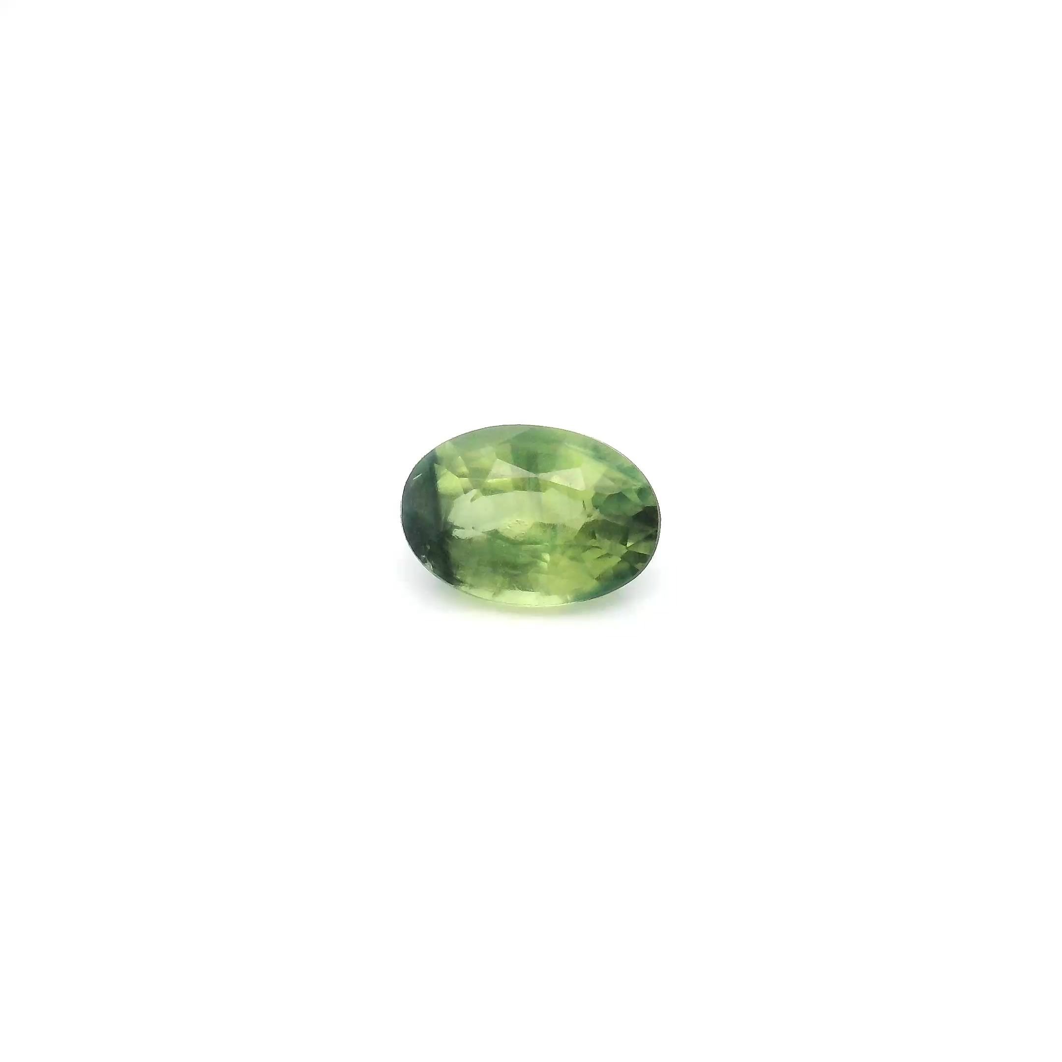 0.76 Carat Green Oval Sapphire