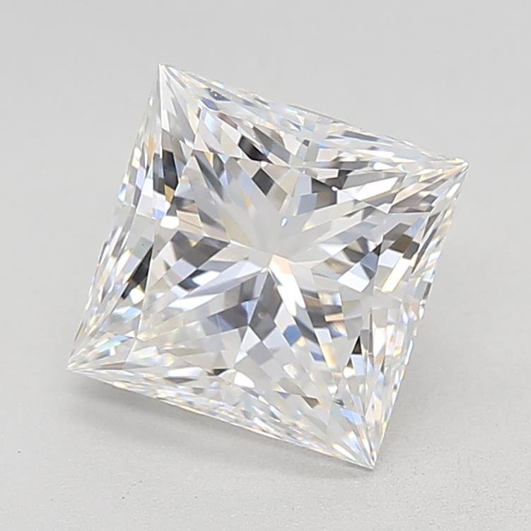 2.72ct E VVS2 Rare Carat Ideal Cut Princess Lab Grown Diamond