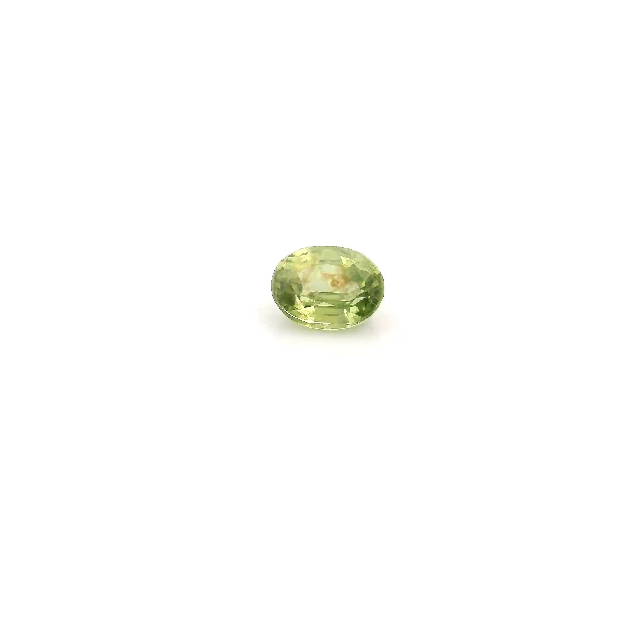 0.34 Carat Yellow Oval Sapphire