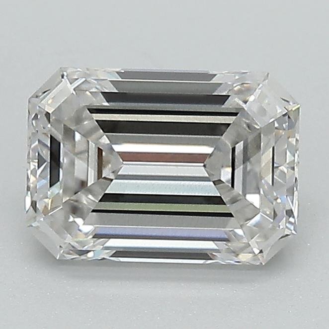 1.36ct F SI1 Rare Carat Ideal Cut Emerald Lab Grown Diamond