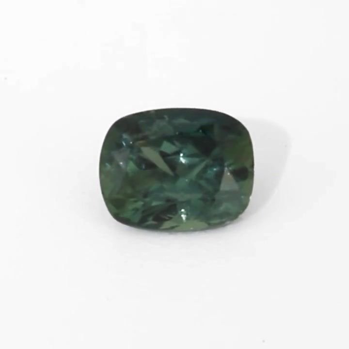 1.11 Carat Green Cushion Sapphire
