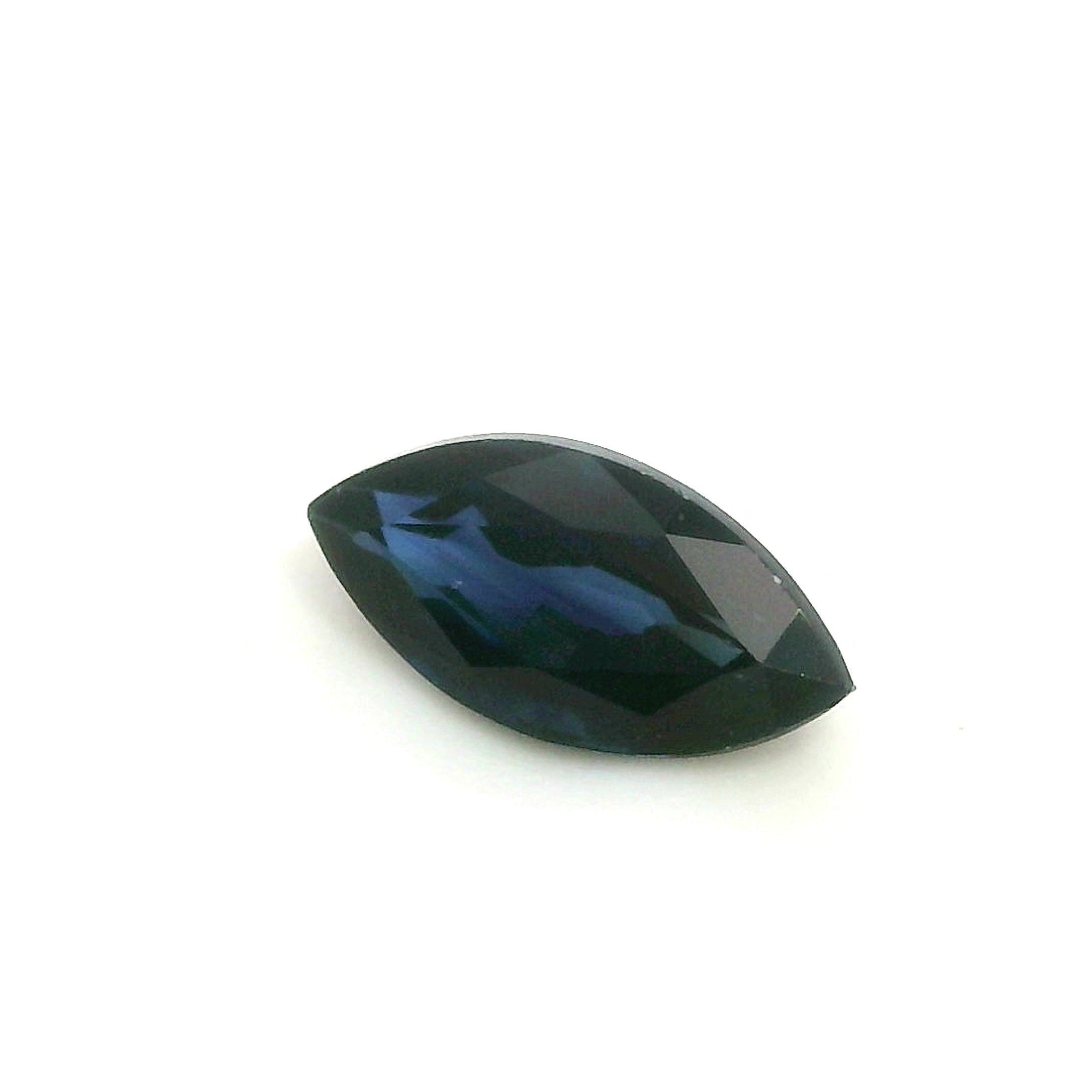 0.64 Carat Blue Marquise Sapphire