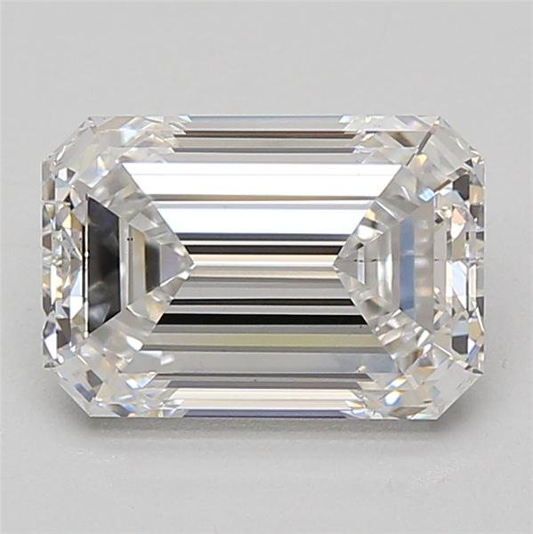3.10ct D VS2 Excellent Cut Emerald Lab Grown Diamond
