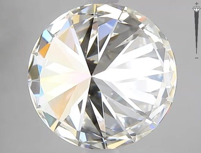 3.16ct F VVS2 Rare Carat Ideal Cut Round Diamond