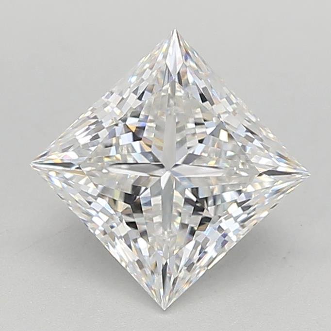 2.09ct E VVS2 Rare Carat Ideal Cut Princess Lab Grown Diamond