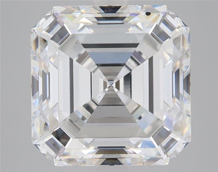 5.53ct F SI1 Rare Carat Ideal Cut Asscher Lab Grown Diamond