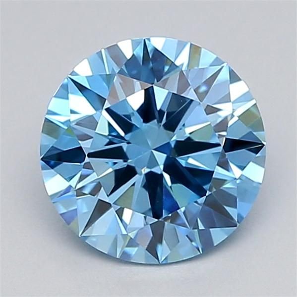 1.04 Ct. Fancy Vivid Blue Round Lab Diamond