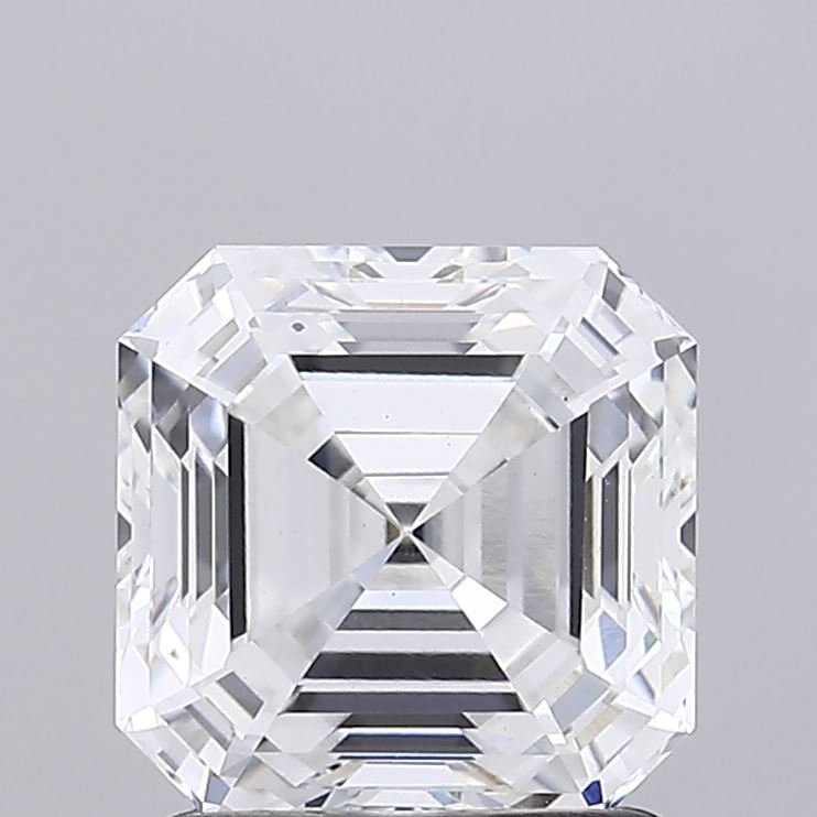 1.69ct F VS2 Rare Carat Ideal Cut Asscher Lab Grown Diamond