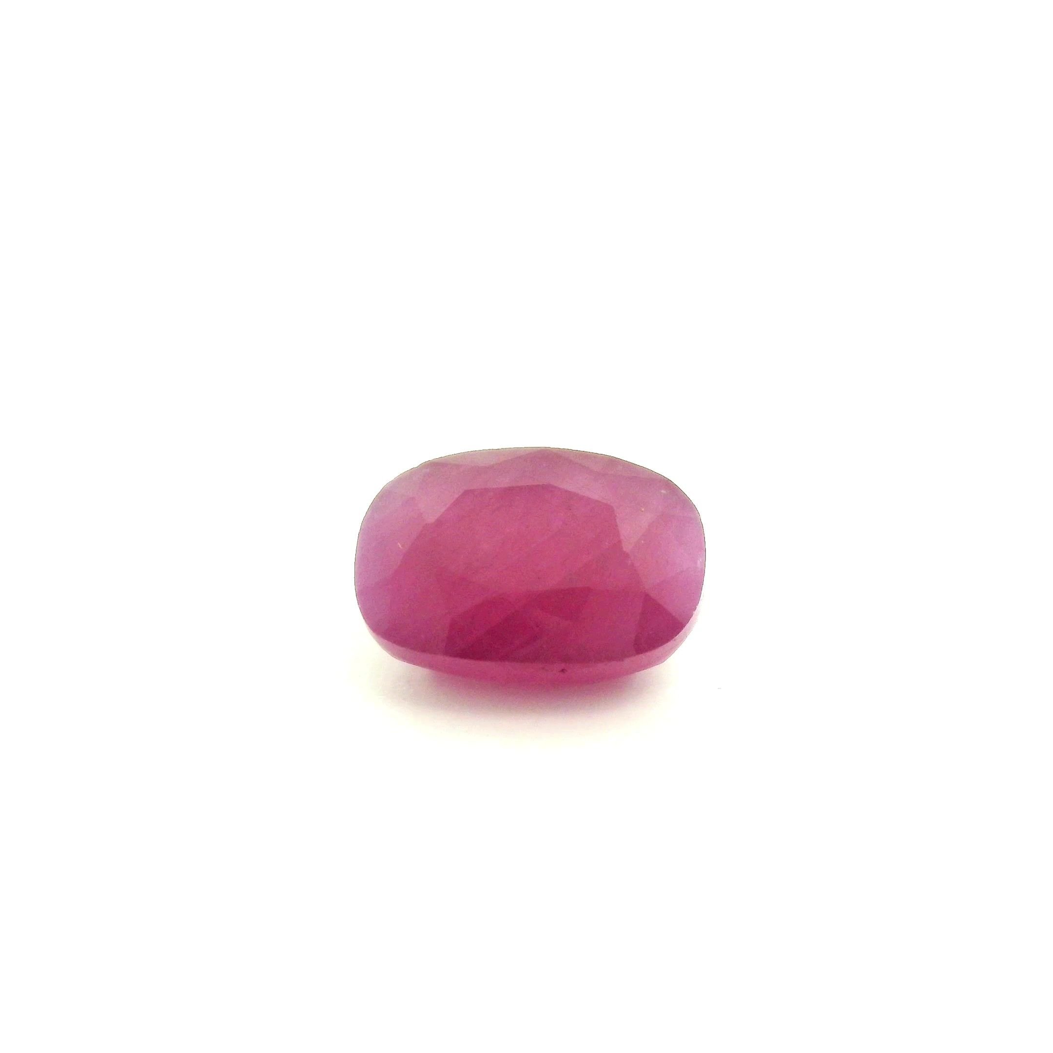 2.42 Carat Red Cushion Ruby