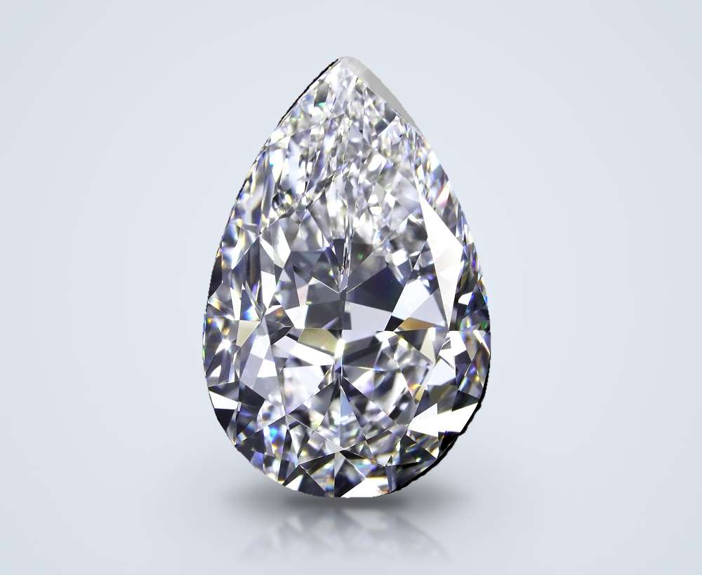 8.02 Carat Pear Natural Diamond