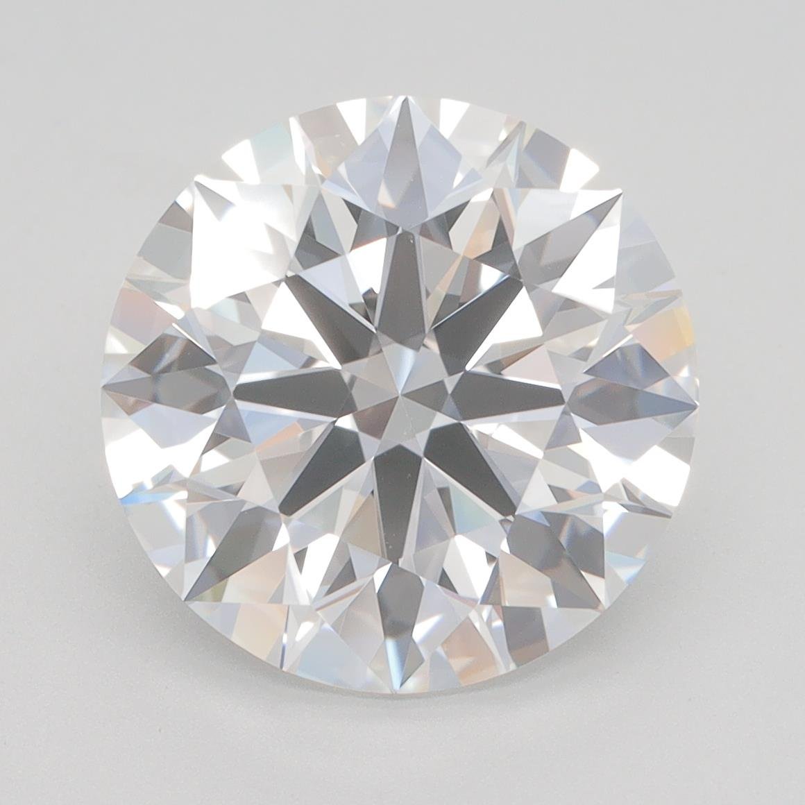 5.47ct F VVS1 Rare Carat Ideal Cut Round Lab Grown Diamond