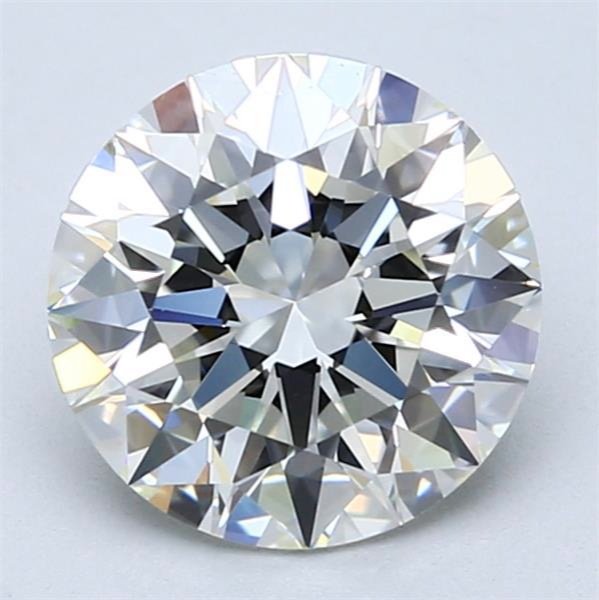 2.51ct J VS2 Rare Carat Ideal Cut Round Diamond