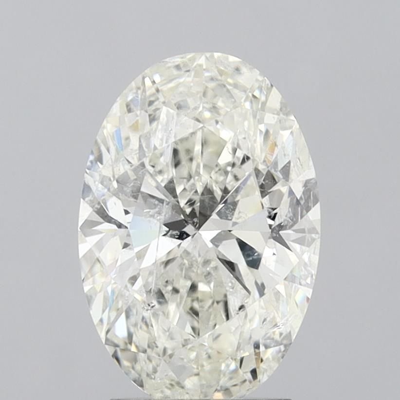 3.02ct I SI2 Rare Carat Ideal Cut Oval Diamond