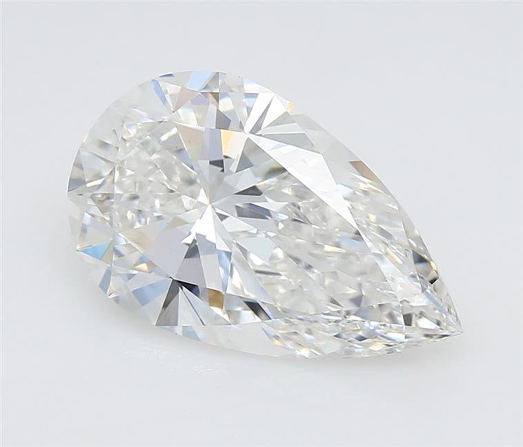 2.74ct F VS1 Rare Carat Ideal Cut Pear Lab Grown Diamond