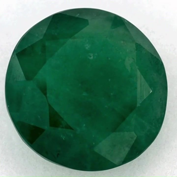 3.19 Carat Green Round Emerald