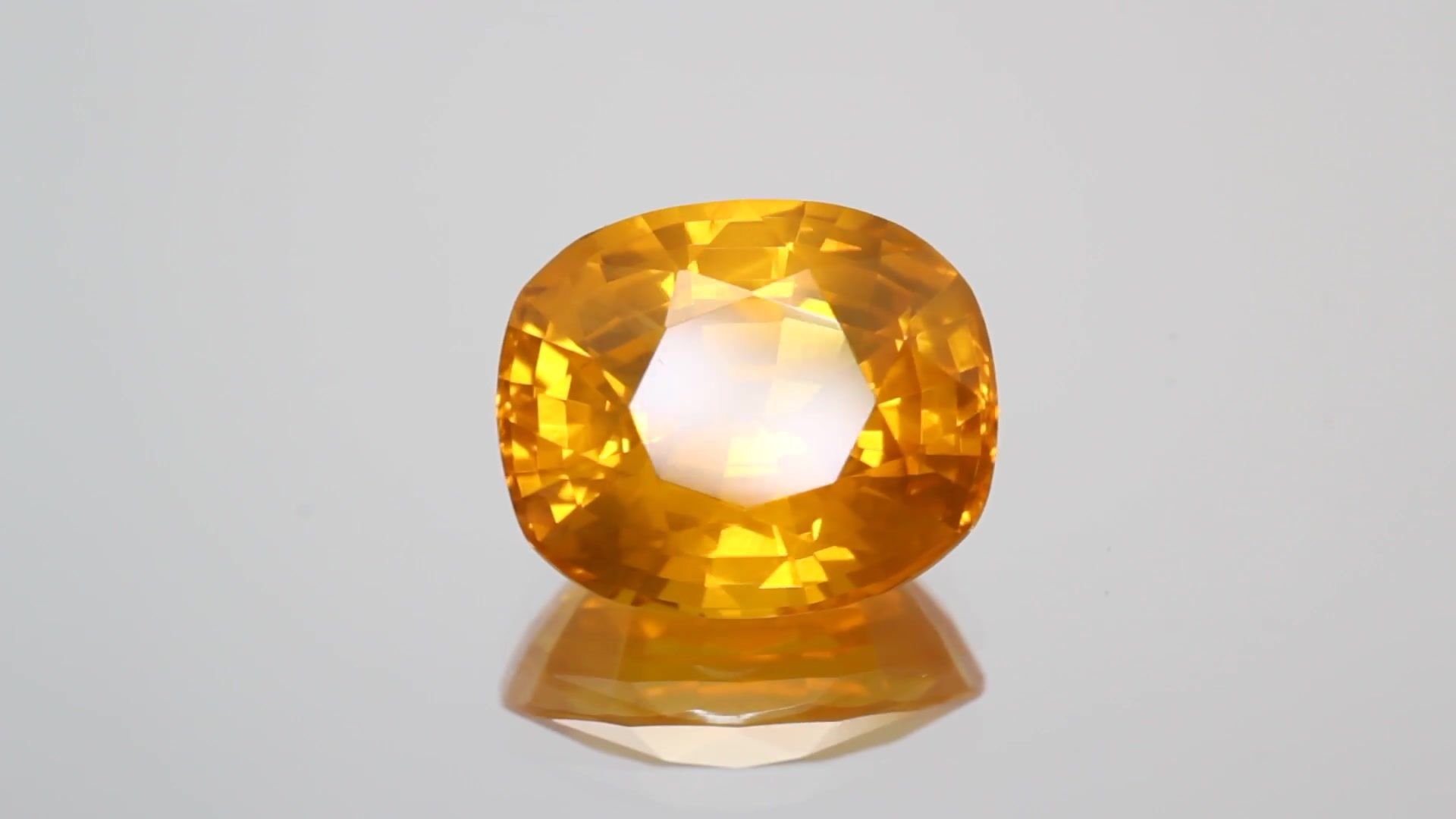 11.26 Carat Yellow Cushion Sapphire