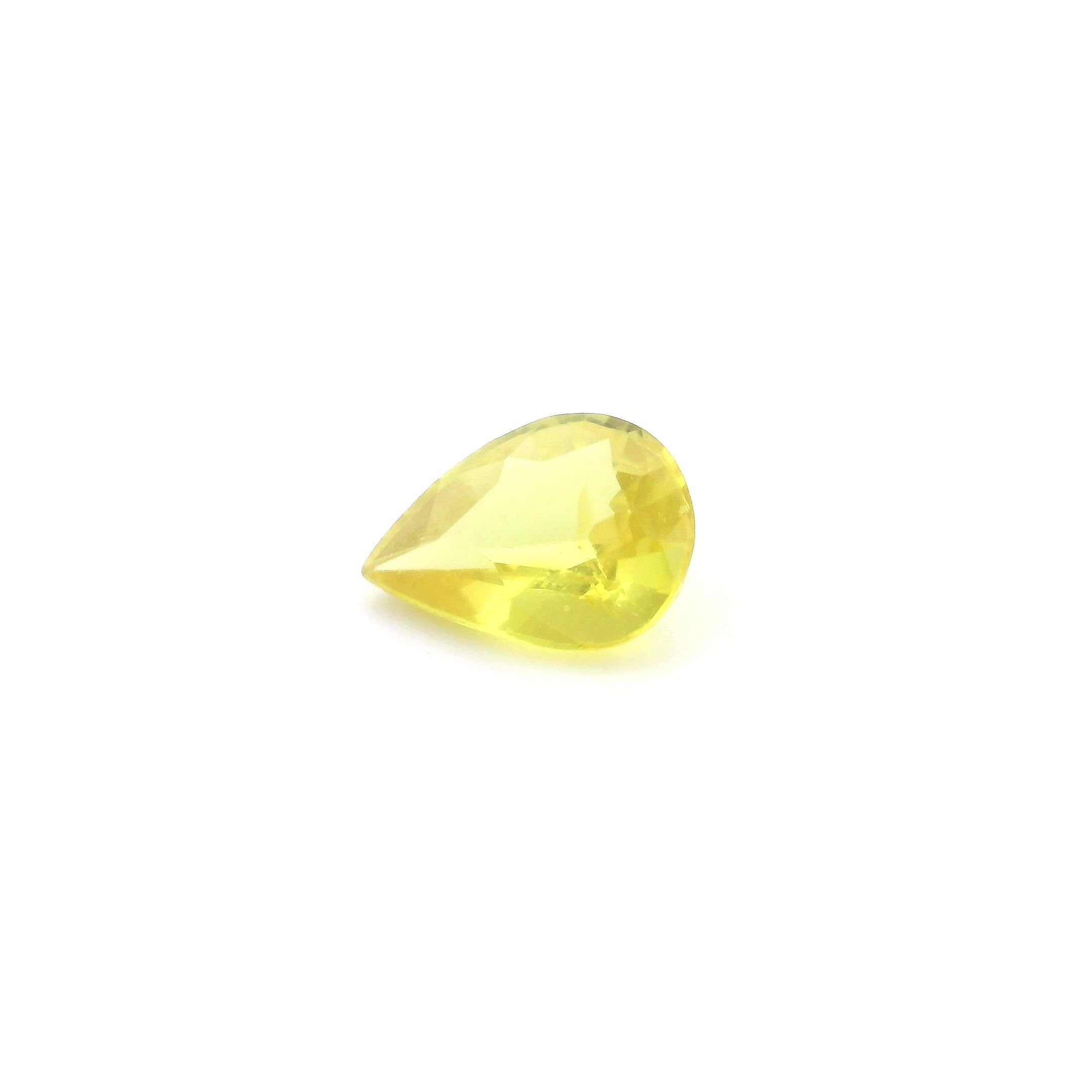 1.03 Carat Yellow Pear Sapphire