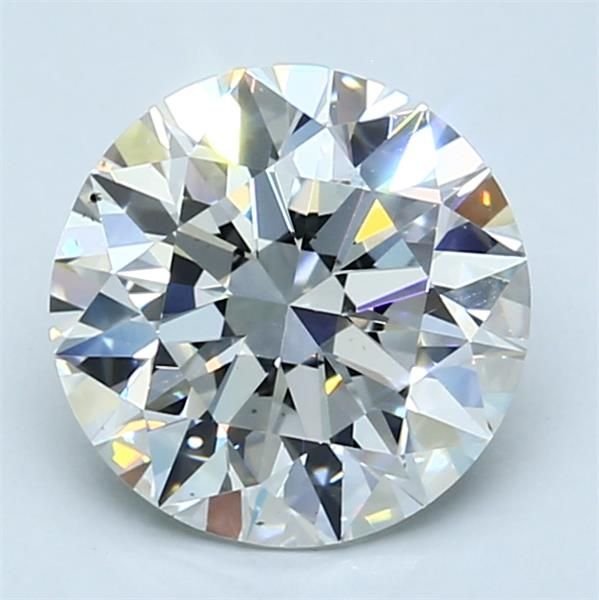 2.54ct F VS2 Rare Carat Ideal Cut Round Diamond