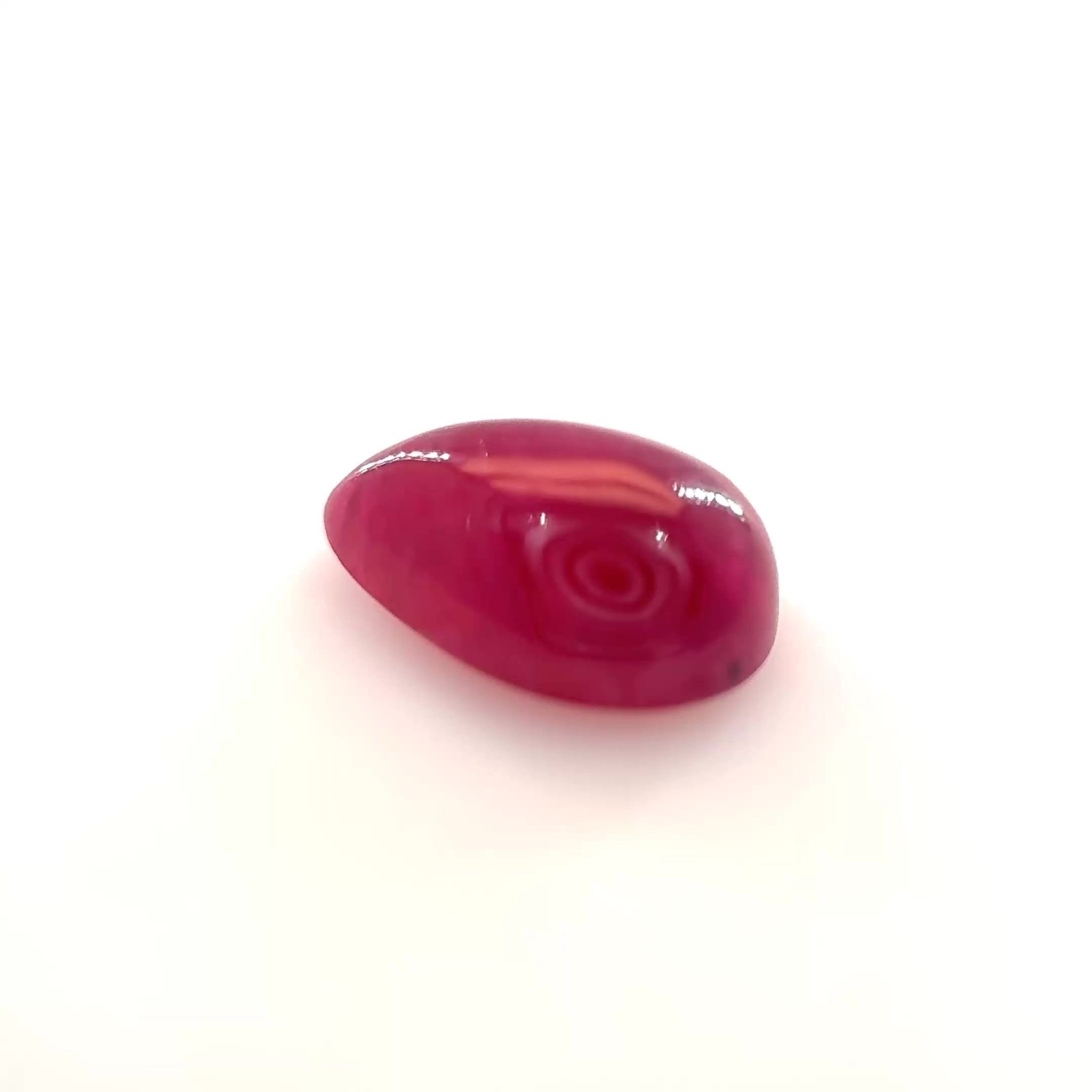 1.47 Carat Red Pear Ruby