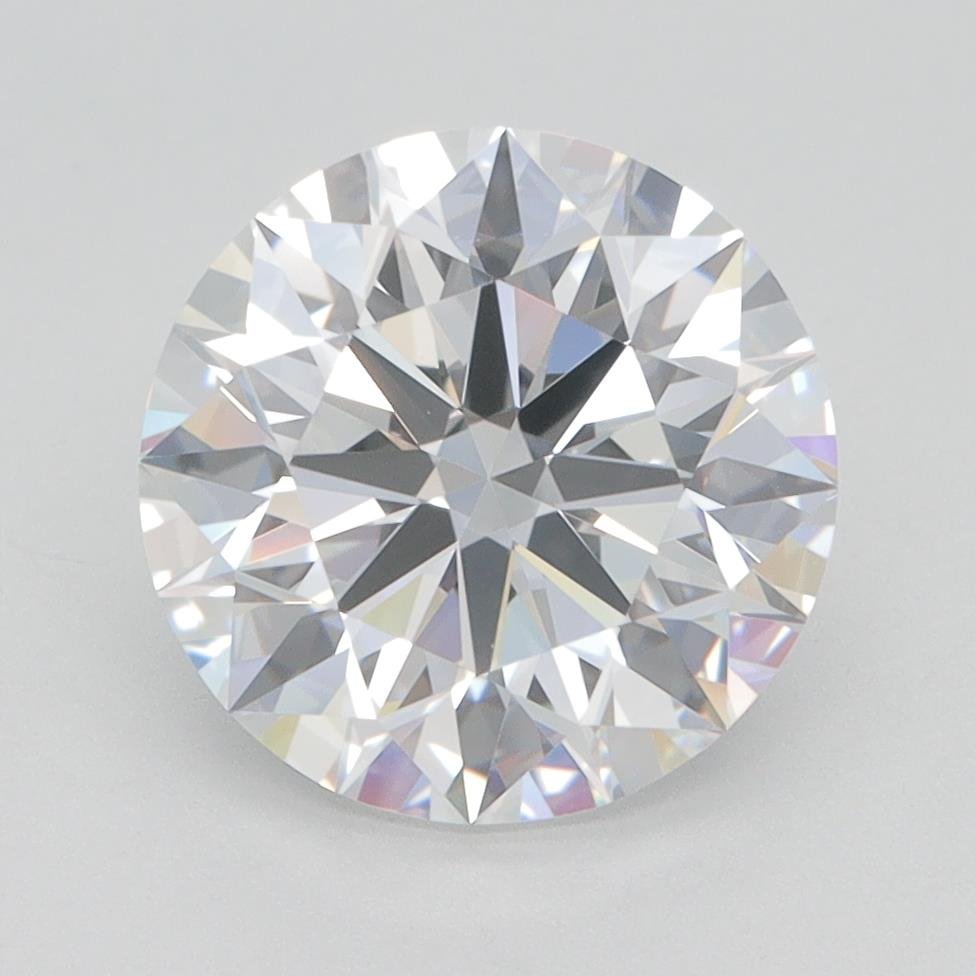 3.04ct D VVS2 Rare Carat Ideal Cut Round Lab Grown Diamond