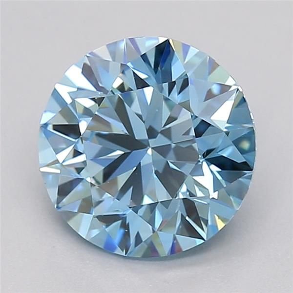 1.50 Ct. Fancy Vivid Blue Round Lab Diamond