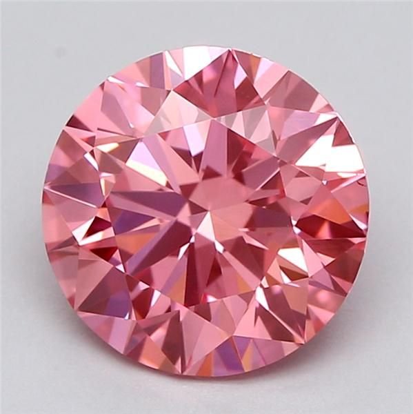 1.52 Ct. Fancy Vivid Pink Round Lab Diamond