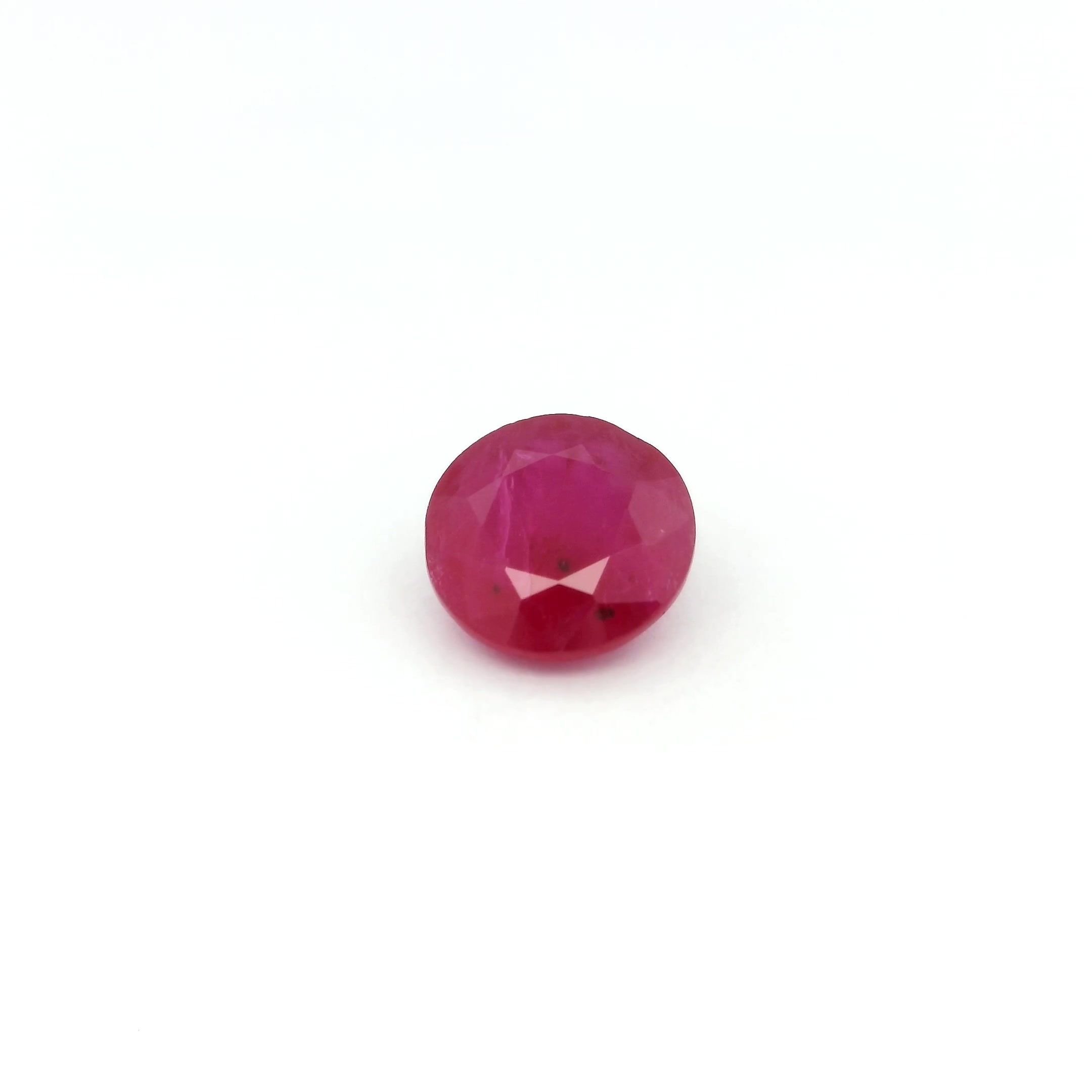 1.16 Carat Intense Red Round Ruby