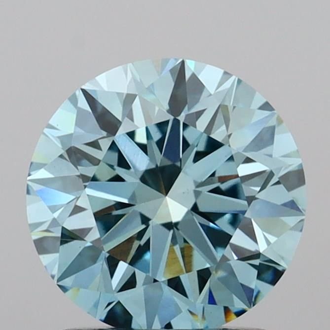 1.52 Ct. Fancy Vivid Blue Round Lab Diamond
