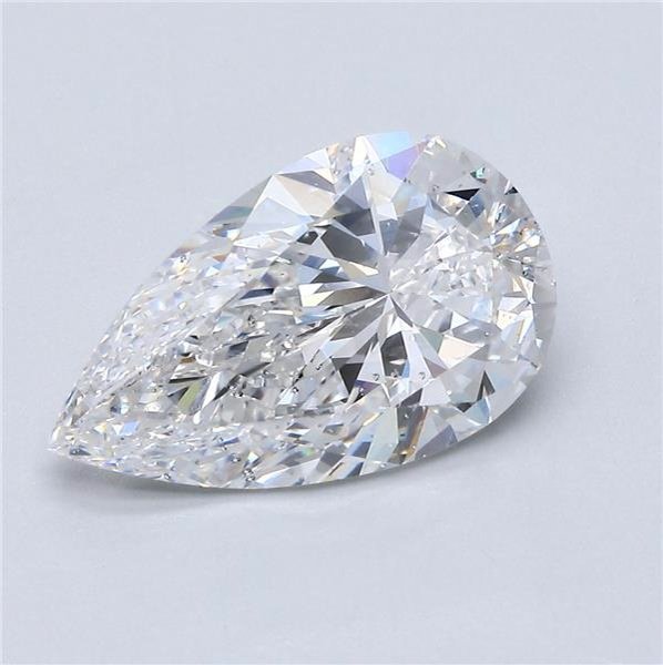 3.17ct E SI1 Rare Carat Ideal Cut Pear Diamond