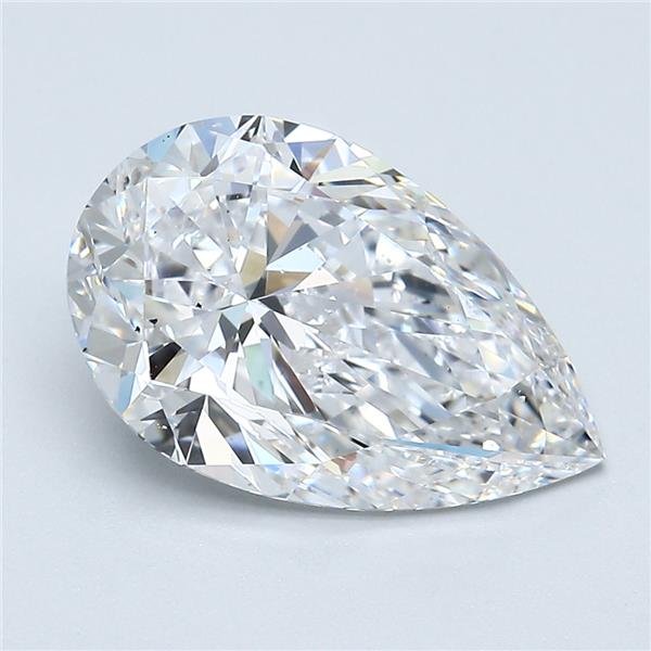 3.50ct D SI1 Rare Carat Ideal Cut Pear Diamond