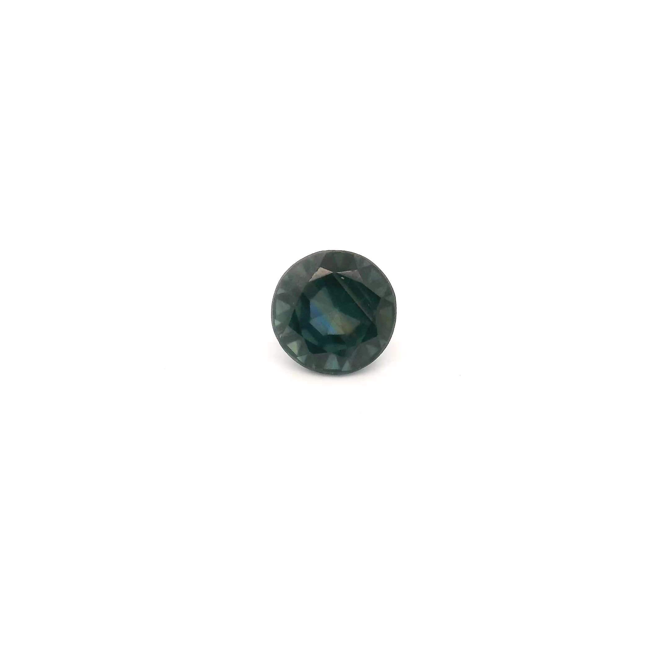 0.60 Carat Deep Blue Round Sapphire